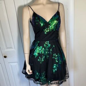 City Studio Black Dress with Sequins